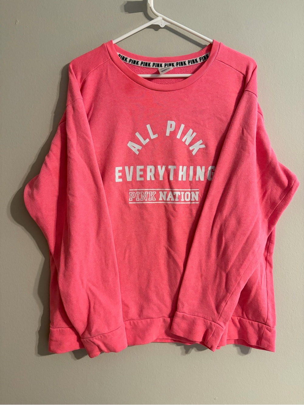 PINK Nation hot pink Crewneck Sweatshirt - All Pink Everything